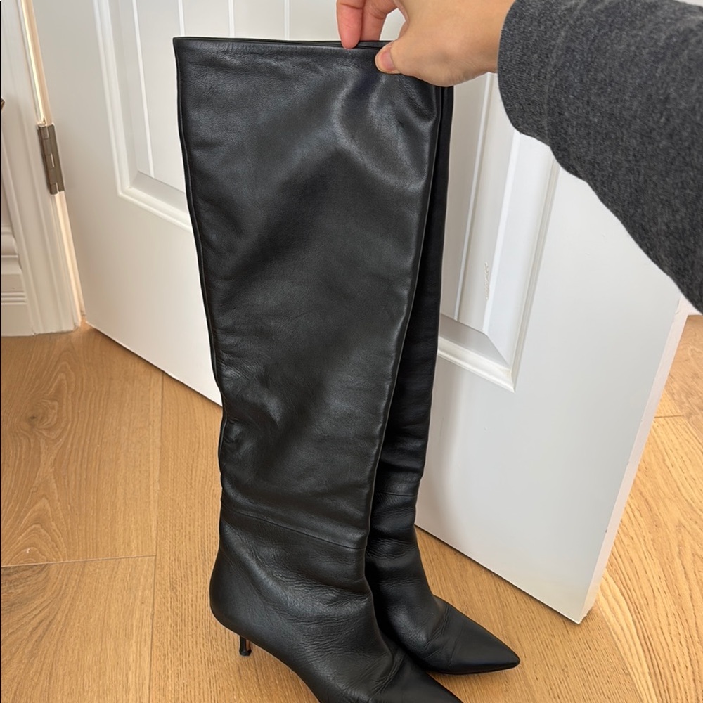 Neil Rodger’s Leather OTK boots